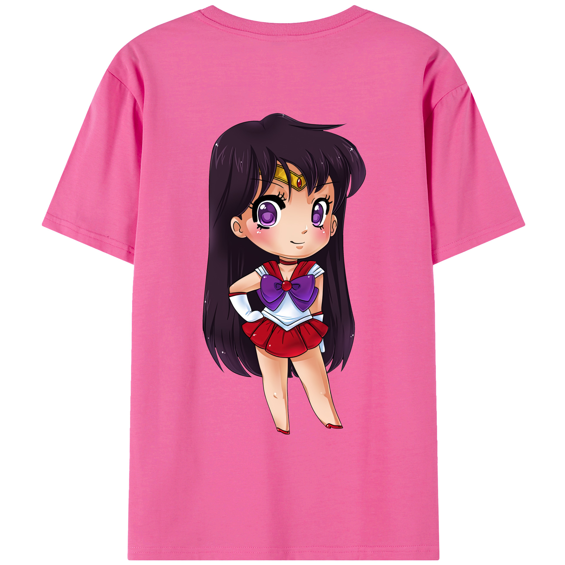 （画像用） 美少女戦士セーラームーン 火野レイ ひの レイ Sailor Moon Hino Rei （セーラーマーズ,Sailor Mars） レディース半袖Tシャツ(バックプリント)